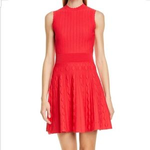Kamylia Scallop Knit Skater Dress NWOT